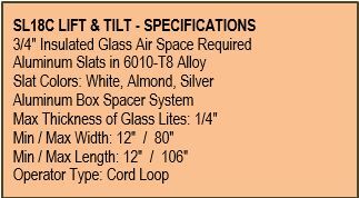 lift and Tilt specifications